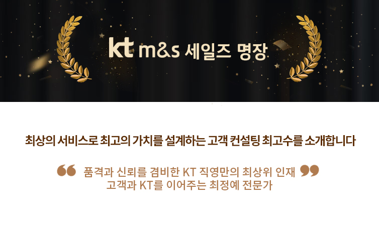 kt m&s 세일즈 명장